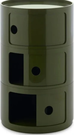 Table d'appoint design vert 3 tiroirs Componibili Big - Kartell