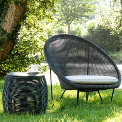 Table d'appoint d'extérieur D44 cm noir Ivo - Vincent Sheppard
