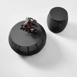 Table d'appoint d'extérieur D44 cm noir Ivo - Vincent Sheppard
