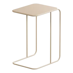 Table d'appoint en acier beige cashew 60x35cm Denya - Metallbude