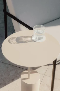 Table d'appoint en acier beige 40cm Ciro - Metallbude