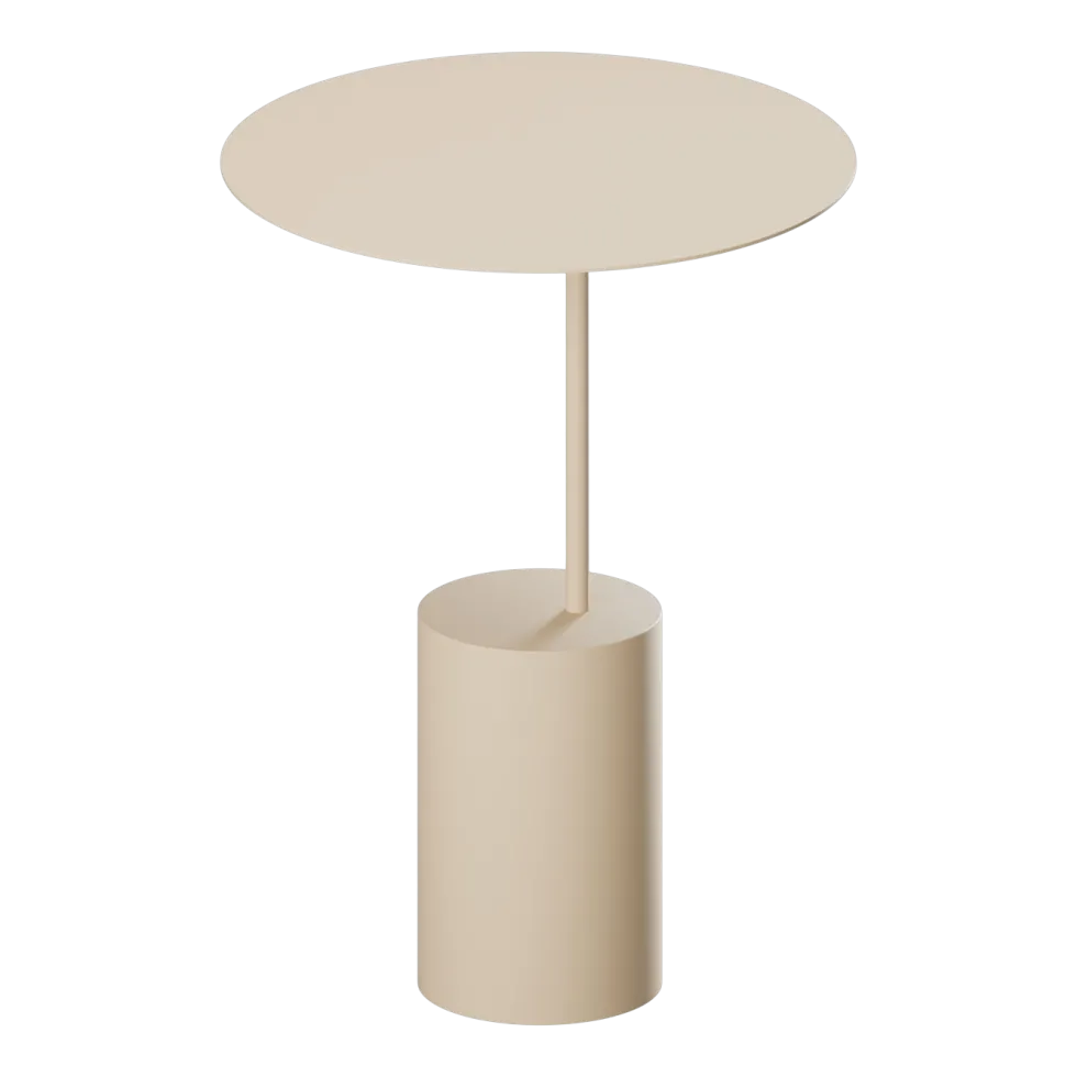 Table d'appoint en acier beige 40cm Ciro - Metallbude