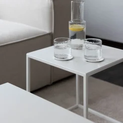 Table d'appoint en acier blanc 40x40cm Soli X - Metallbude