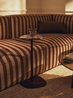 Table d'appoint en acier et marbre dark grape 30,4x56cm Plyo - Ferm Living