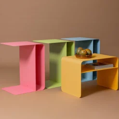 Table d'appoint en acier mango lassi 60x40cm Cosmo - Metallbude