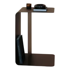 Table d'appoint en acier marron 60x40cm Cosmo - Metallbude