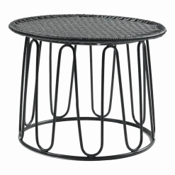 Table d'appoint en acier noir Circo - Ames