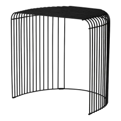 Table d'appoint en acier noir 34x48cm Curva - AYTM