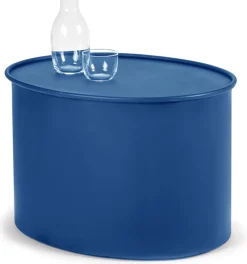 Table d'appoint en acier poudré bleu 56x43,5x37cm Valérie - Serax