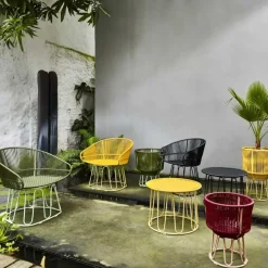 Table d'appoint en acier vert Circo - Ames