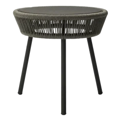 Table d'appoint en aluminium et corde gris 51cm Loop - Vincent Sheppard