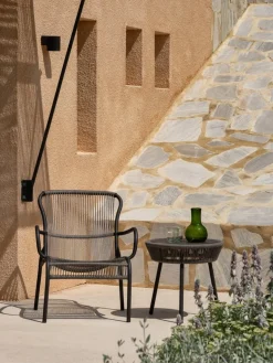 Table d'appoint en aluminium et corde terracotta 51cm Loop - Vincent Sheppard