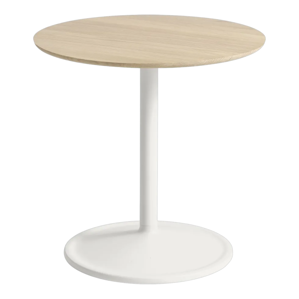 Table d'appoint en aluminium et plateau en chêne 48x48cm Soft - Muuto