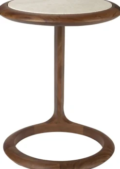 Table d'appoint en bois d'acacia et mabre 41x45x55cm Doppio - Zuiver