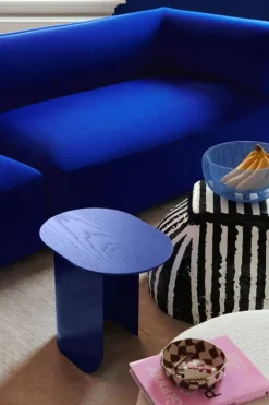 Table d'appoint en bois de hêtre bleu cobalt 32x44x40cm Plateau - Fest Amsterdam