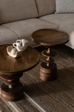 Table d'appoint en bois de manguier 66x50cm Cath - Dutchbone