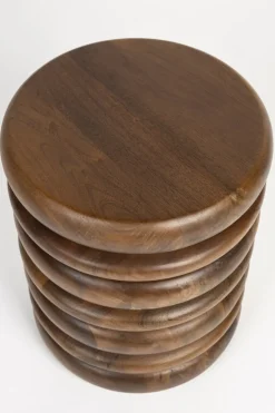 Table d'appoint en bois de manguier 35x45cm Disc - Zuiver