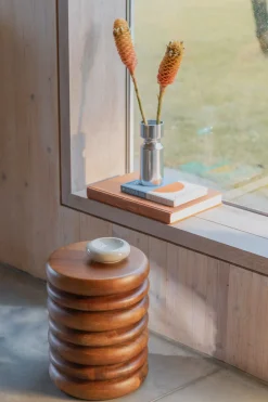 Table d'appoint en bois de manguier 35x45cm Disc - Zuiver