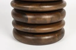Table d'appoint en bois de manguier 35x45cm Disc - Zuiver