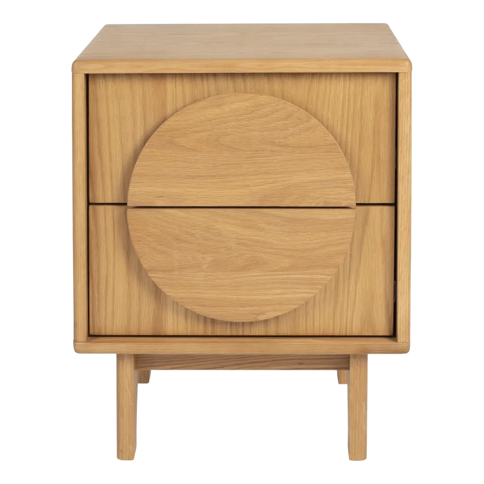 Table d'appoint en chêne naturel 55cm Groove - Zuiver
