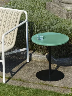 Table d'appoint en céramique noire et verte 45x49cm Pryo - Hay