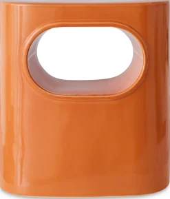 Table d'appoint en faïence orange 26x36x39cm Space - HKliving