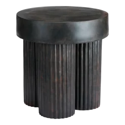 Table d'appoint en fibre de béton marron sur aluminium moulé 45 cm Gear - NORR11