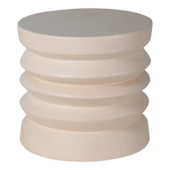 Table d'appoint en grès crème - HKLIVING