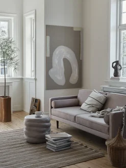 Table d'appoint en grès émaillé mat fungi grey 44x42cm Earthernware - Broste Copenhagen
