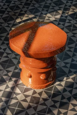 Table d'appoint en grès rust 40x39x37cm Clara - Serax