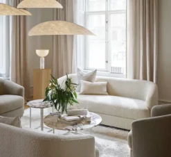 Table d'appoint en marbre blanc viola 50cm Florence - New Works