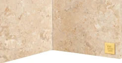 Table d'appoint en marbre crème poli 46x56cm Tommy Plus - Versmissen