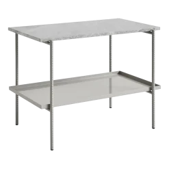 Table d'appoint en marbre et piètement en acier gris 55 cm Rebar - Hay