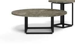 Table d'appoint en marbre gris du marais 50cm Florence - New Works
