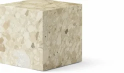 Table d'appoint en marbre kunis breccia 40 x 40 cm Plinth Cubic - Audo