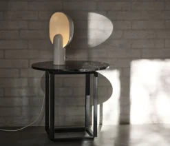 Table d'appoint en marbre noir 50cm Florence - New Works