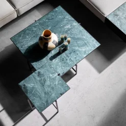 Table d'appoint en marbre vert Original Side - HANDVÄRK