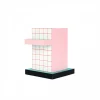 Table d'appoint en mdf et bois 42,3x42x54,6cm Superside red grid - Seletti