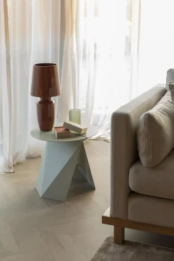 Table d'appoint en métal beige 45x40cm Foldy - Zuiver