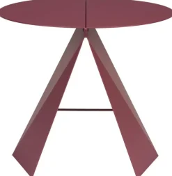 Table d'appoint en métal bordeaux 45x40cm Foldy - Zuiver