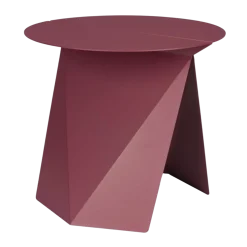Table d'appoint en métal bordeaux 45x40cm Foldy - Zuiver