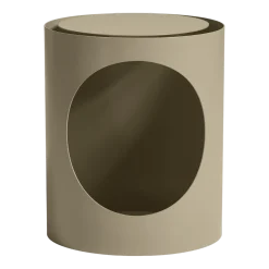 Table d'appoint en métal gris beige 48,5x40cm Tabl - Woud