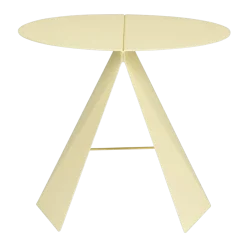 Table d'appoint en métal jaune pâle 45x40cm Foldy - Zuiver