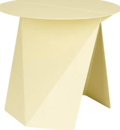 Table d'appoint en métal jaune pâle 45x40cm Foldy - Zuiver