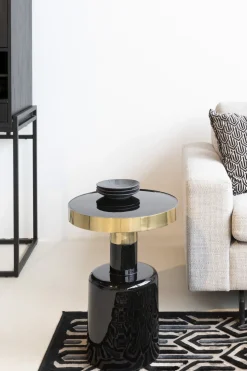 Table d'appoint en métal noir 51cm Glam - Zuiver