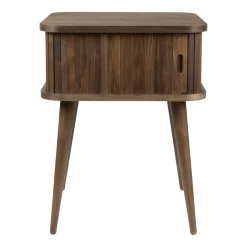 Table d'appoint en noyer naturel 59cm Barbier - Zuiver