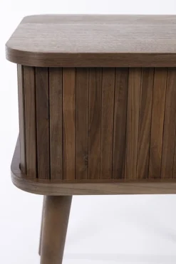 Table d'appoint en noyer naturel 59cm Barbier - Zuiver