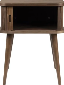 Table d'appoint en noyer naturel 59cm Barbier - Zuiver