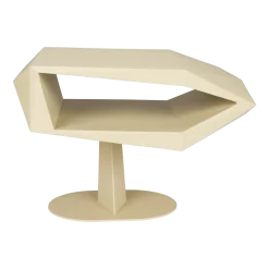 Table d'appoint en résine et fer beige 60x40x40cm North - Zuiver