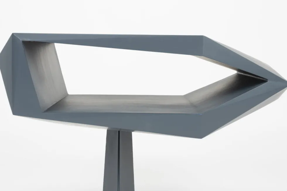 Table d'appoint en résine et fer noir 60x40x40cm North - Zuiver